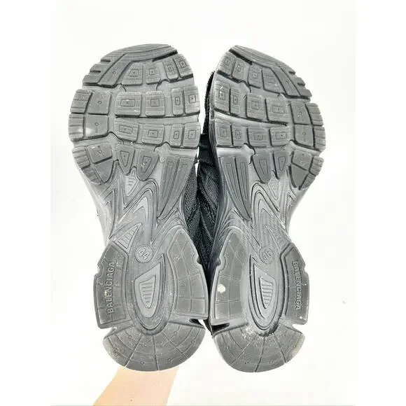 Balenciaga Phantom Black Mesh Lace Up Low Top Sneakers Size 46 - Picture 9 of 11